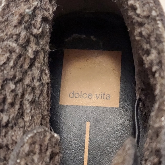 Dolce Vita Dark Gray Ankle Boots Faux Wool Lining Women's 6.5 - Picture 2 of 10
